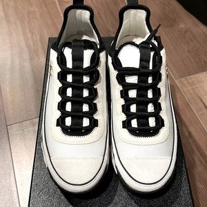NEW CHANEL SNEAKERS (white sz 37.5)